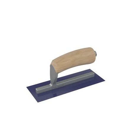 Bon Tool Blue Steel Midget Trowel - Square End - 8" x 3" with Camel Back Wood Handle 66-245